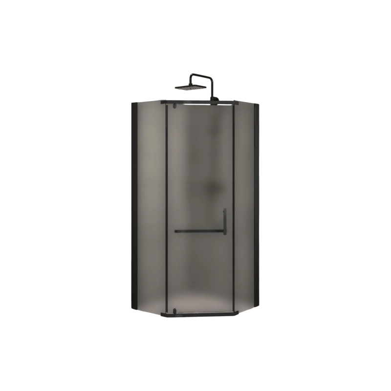 Душевое ограждение Arena Pentagon Black 90 90х90 см, пятиугольная, б/поддона, черный, УТ000103863