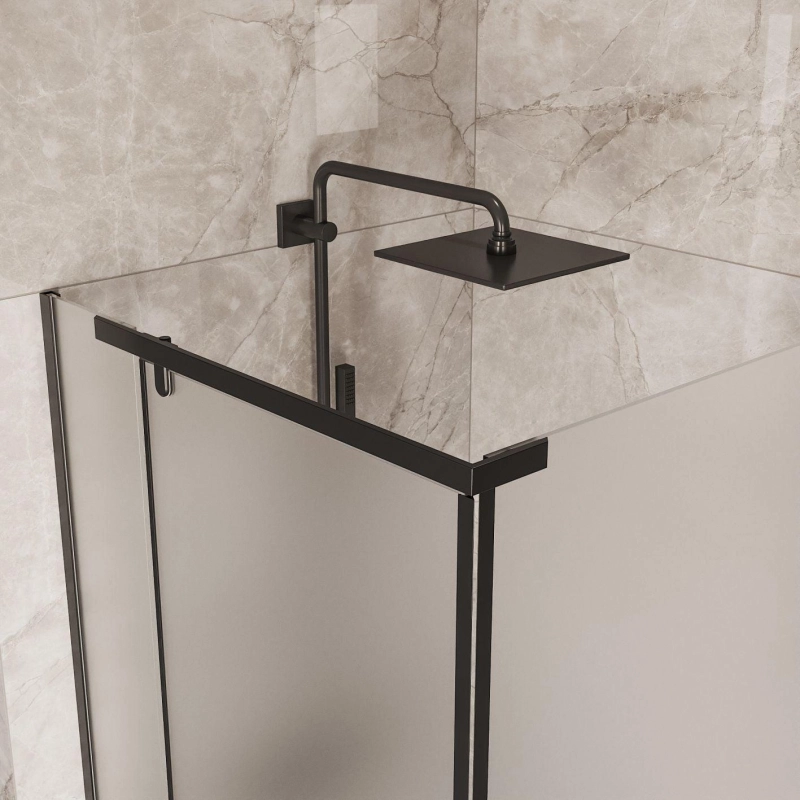 Душевое ограждение Arena Square Black 100 100х100см, квадратная, б/поддона, черный, УТ000103876