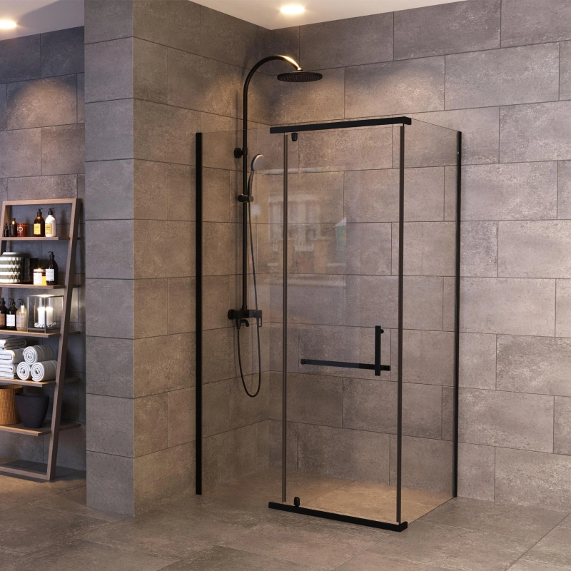 Душевое ограждение Arena Square Black 120х90 см, прямоугольная, б/поддона, мат., черный, УТ000103878