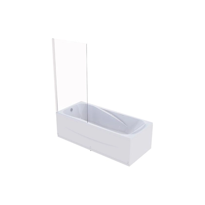 Шторка для ванны СLEAR 80, прозрачное стекло 6 мм, УТ000065062