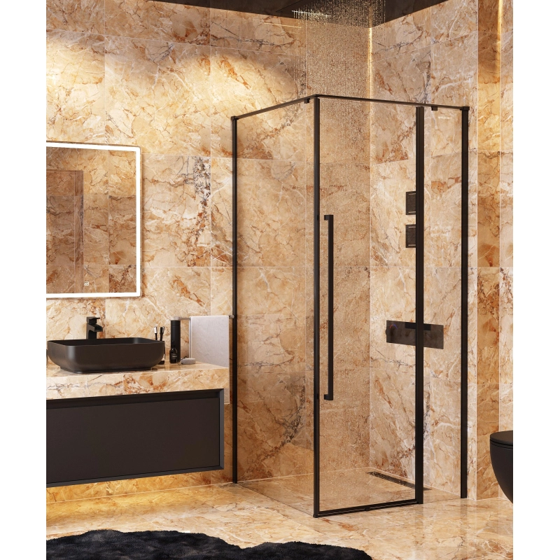 Душевое ограждение NEXT 90 Black 90х90 см, квадратная, б/поддона, черный, УТ000057529