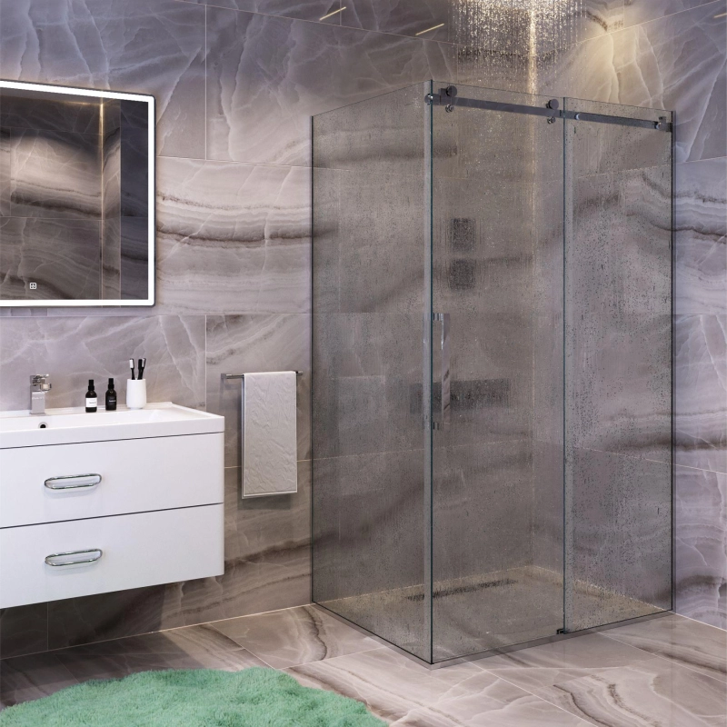 Душевое ограждение Vector 120х90 см, прямоугольная, б/поддона, хром, УТ000094032