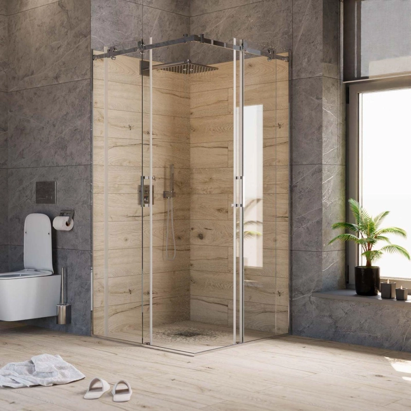 Душевое ограждение Vector 90х90 см, квадратная, б/поддона, хром, УТ000098744