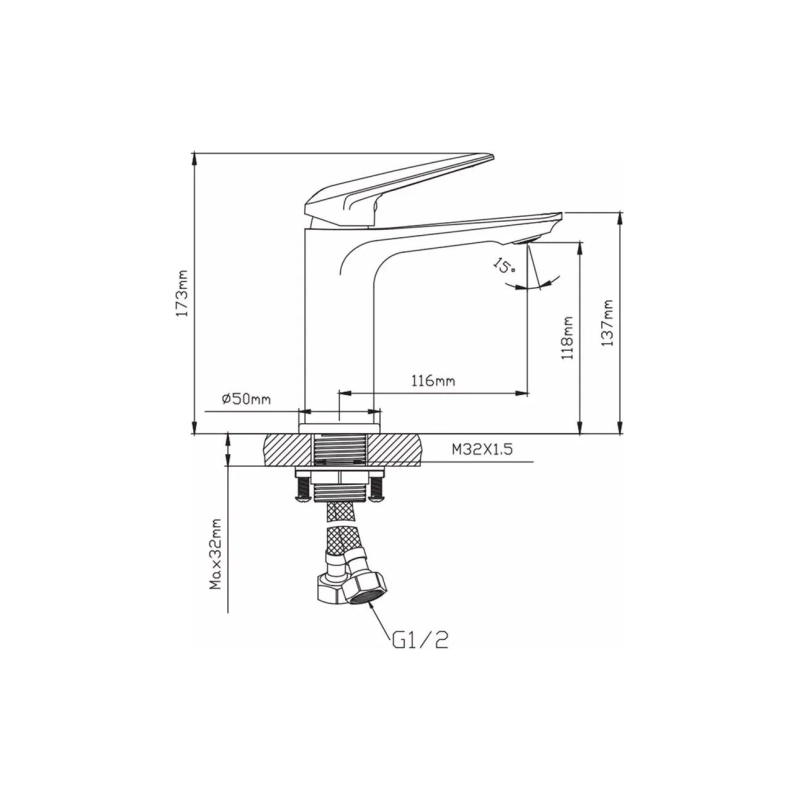 Смеситель Diadonna д/раковины D171-10