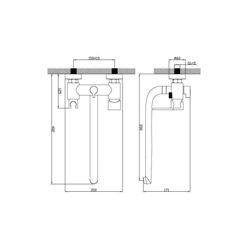 Смеситель Diadonna универс. с кругл. изливом D80-222113