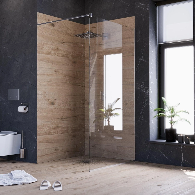 Душевая перегородка Walk-in 90 (с аксессуарами), б/поддона, хром, УТ000072438