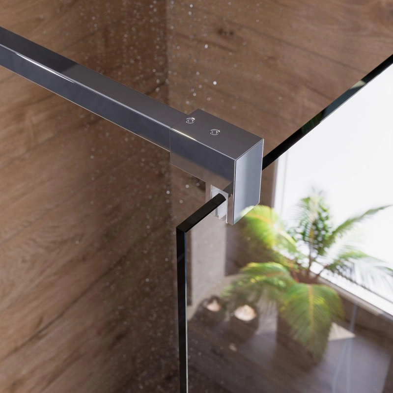 Душевая перегородка Walk-in 90 без нижнего профиля (с аксессуарами), б/поддона, хром, УТ000097568