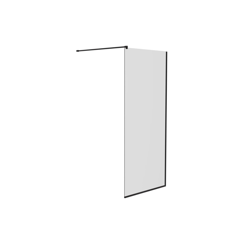 Душевая перегородка Walk-in 90 Черный (с аксессуарами), б/поддона, черный, УТ000084192