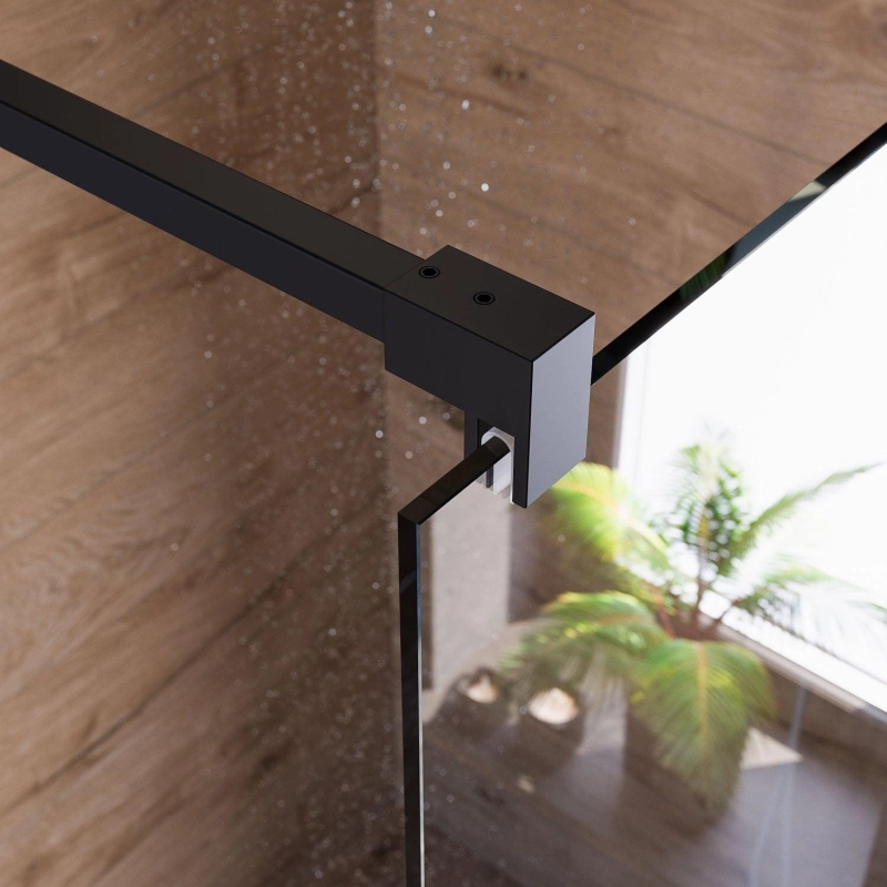 Душевая перегородка Walk-in 90 Черный (с аксессуарами), б/поддона, черный, УТ000084192