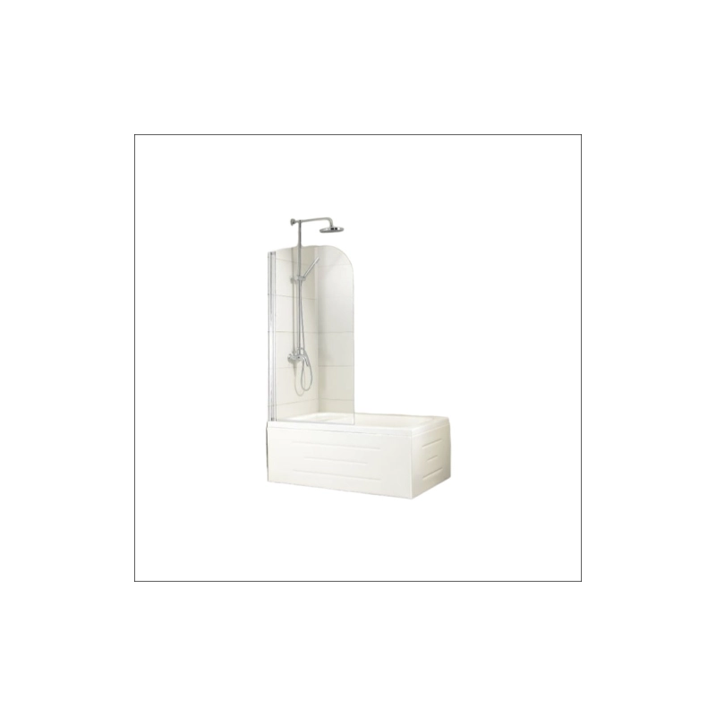 Шторка для ванны Life 2, прозрачное стекло 6 мм, УТ000004867