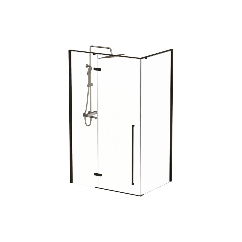 Душевое ограждение VOG Black 90х120 см, прямоугольная, б/поддона, черный, УТ000042711
