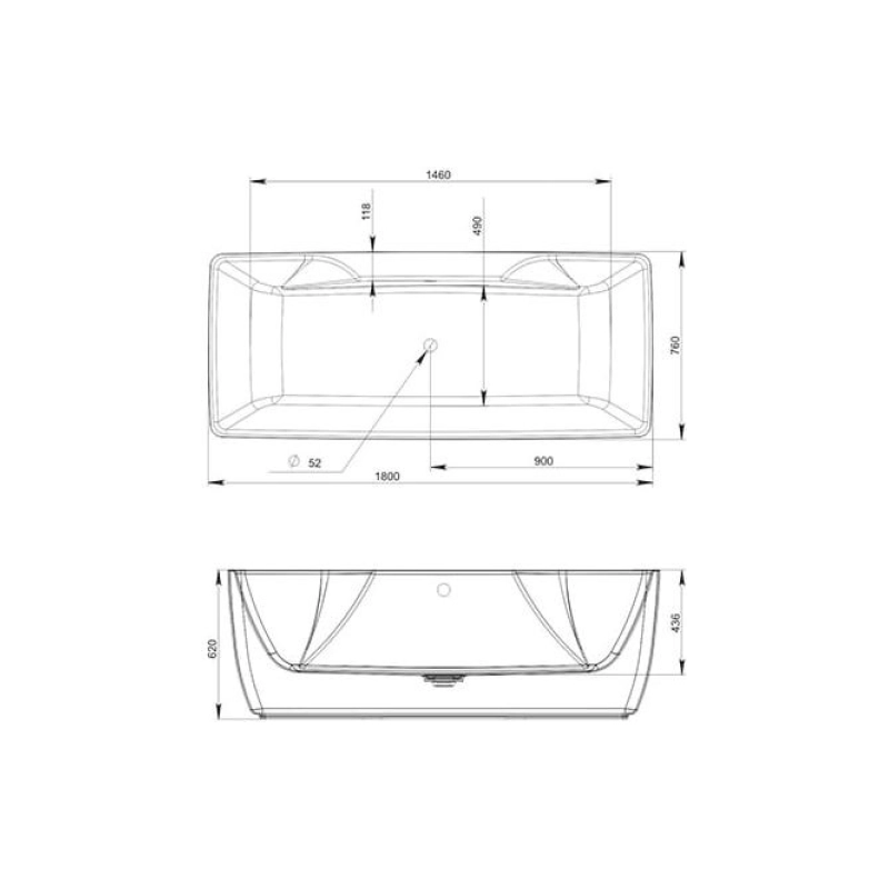 Ванна акрил. Alfa 