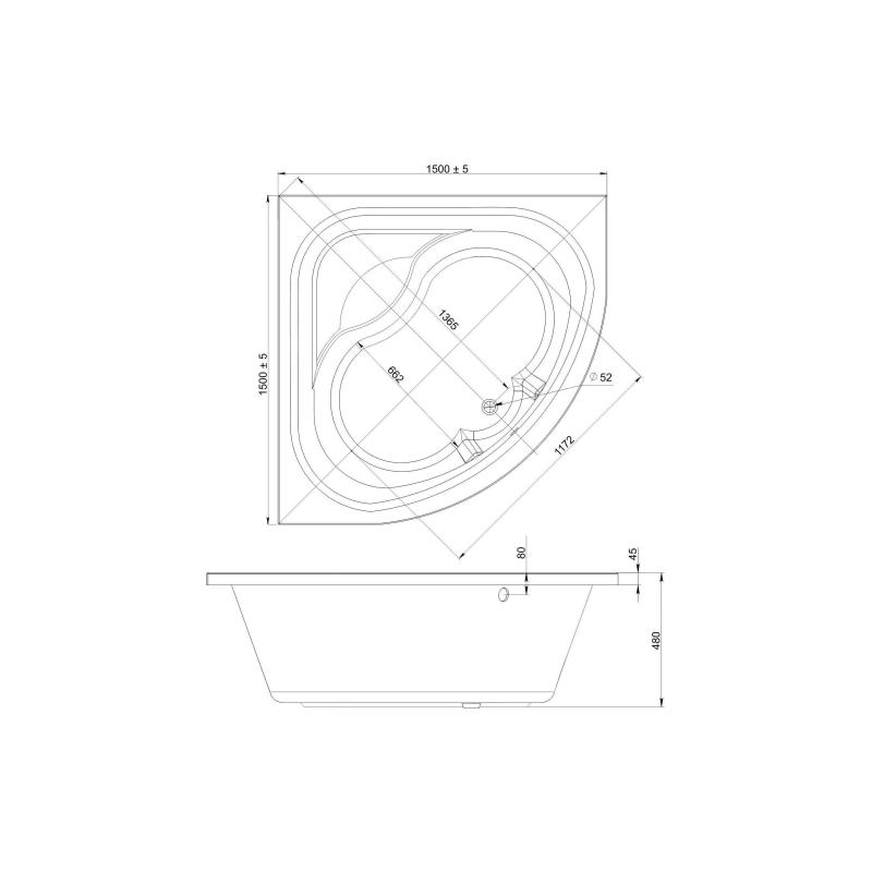 Ванна акрил. Эльбрус MIRSANT 