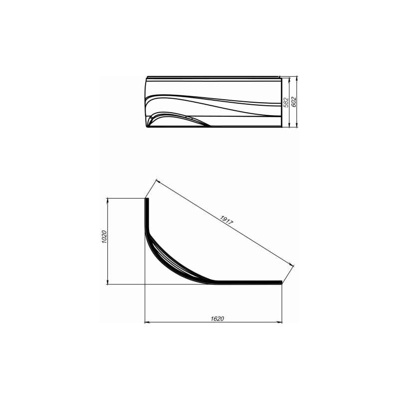 Ванна акрил. Ялта MIRSANT 