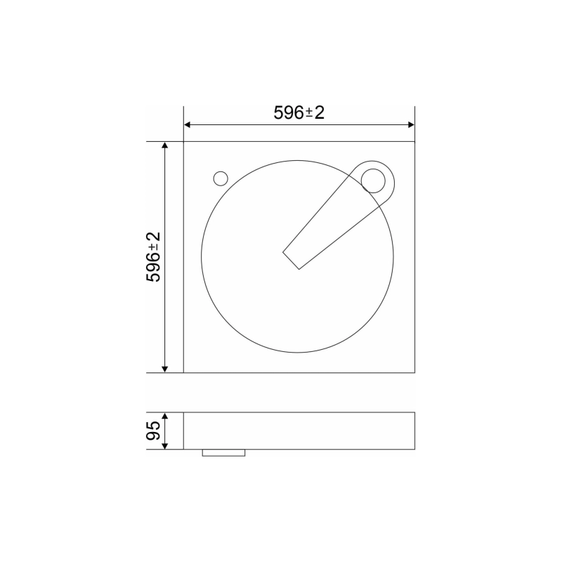Раковина Anna 60 подвесная, над стиральной машиной, белая, УТ000101254