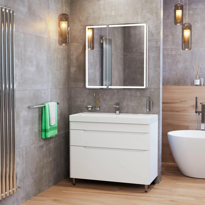 Зеркало-шкаф Arena 80, 800х800 (ШВ) сенсор.выкл., светодиод.подсветка, УТ000084185