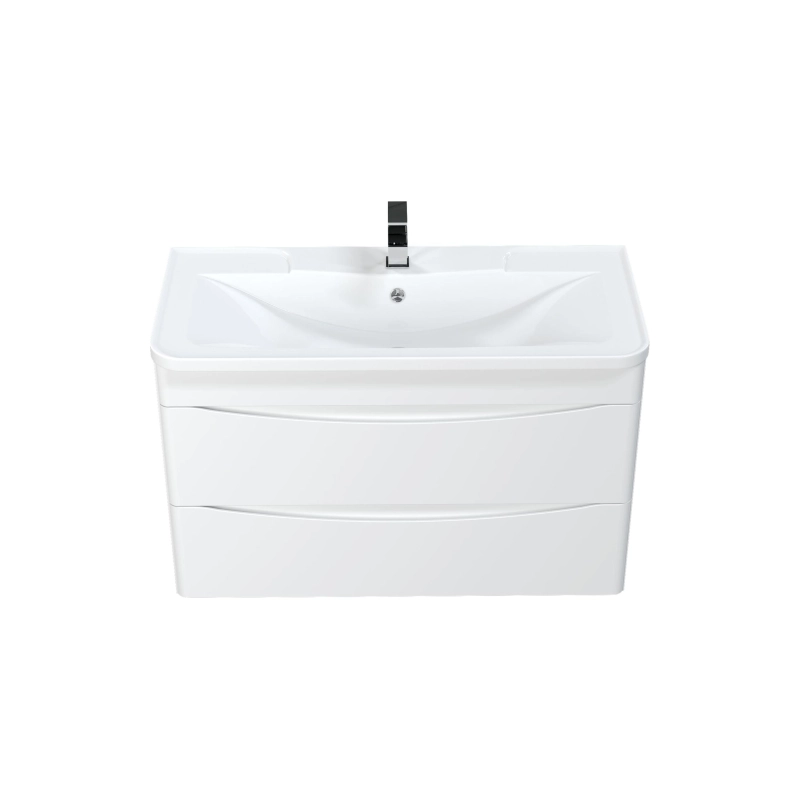 Тумба Bravo 100 100х45 см, подвесная, с раковиной Adel 100, белый, УТ000083513