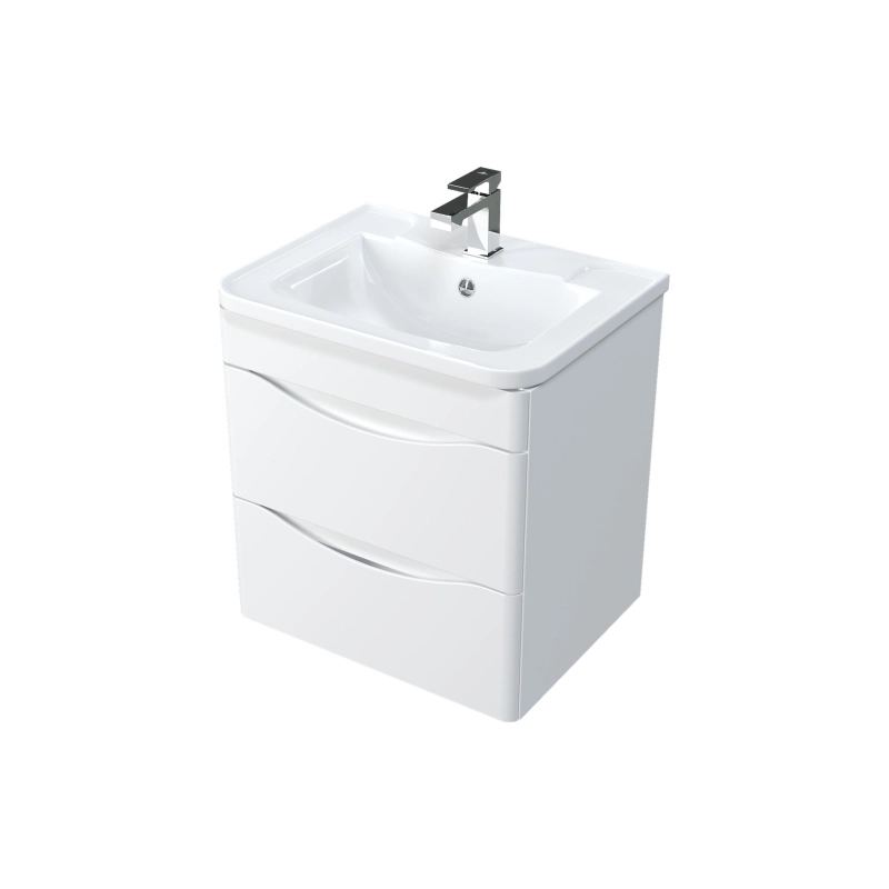 Тумба Bravo 60 60х45 см, подвесная, с раковиной Adel 60, белый, УТ000079264