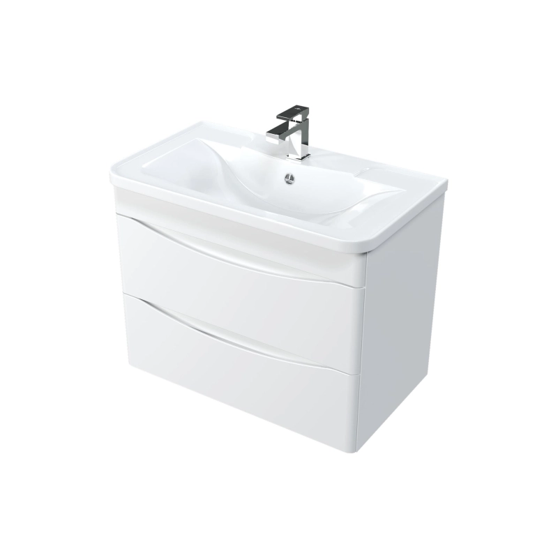 Тумба Bravo 80 80х45 см, подвесная, с раковиной Adel 80, белый, УТ000081644