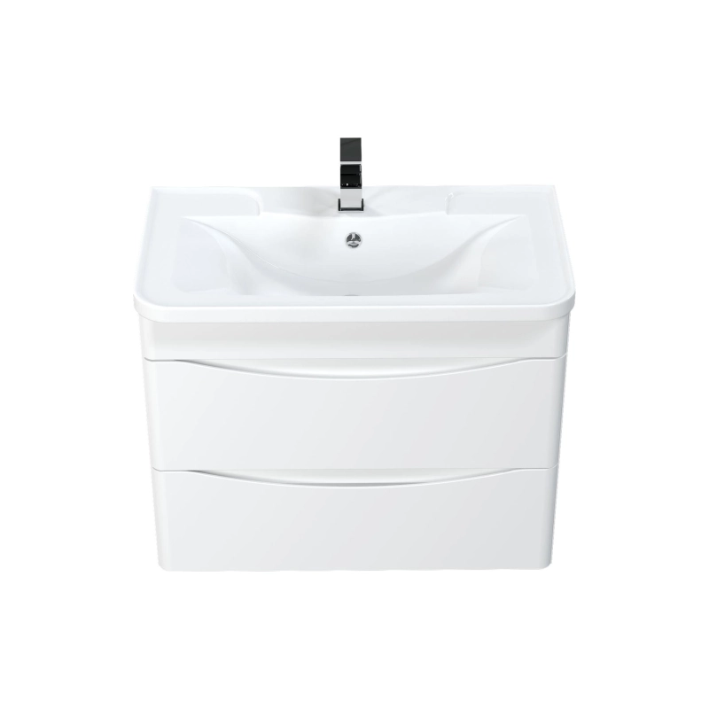 Тумба Bravo 80 80х45 см, подвесная, с раковиной Adel 80, белый, УТ000081644