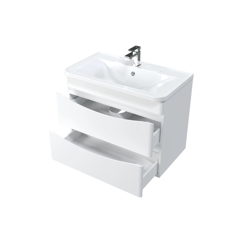 Тумба Bravo 80 80х45 см, подвесная, с раковиной Adel 80, белый, УТ000081644