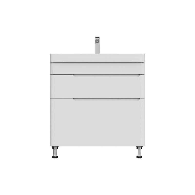 Тумба Flat 100 100х70х47 см, напольная, с раковиной Line 100, белый, УТ000100168