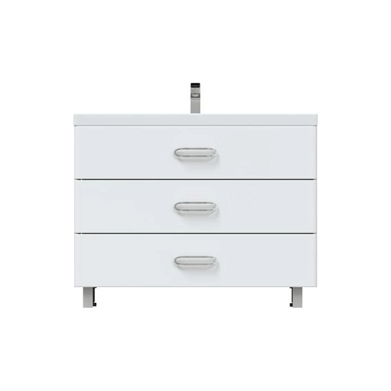 Тумба Fuji 100 99х70х52 см, напольная, с раковиной Deep 100, белый, УТ000043817