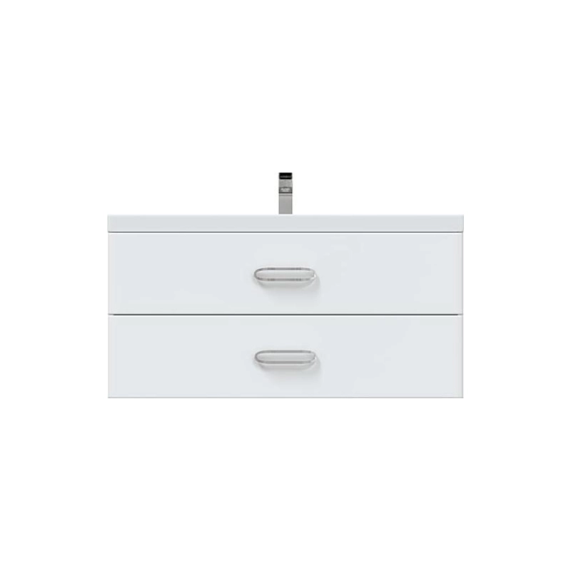 Тумба Fuji 100 99х45х52 см, подвесная, с раковиной Deep 100, белый, УТ000043899