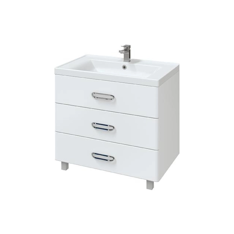 Тумба Fuji 80 80х70х50 см, напольная, с раковиной Deep 80, белый, УТ000043816