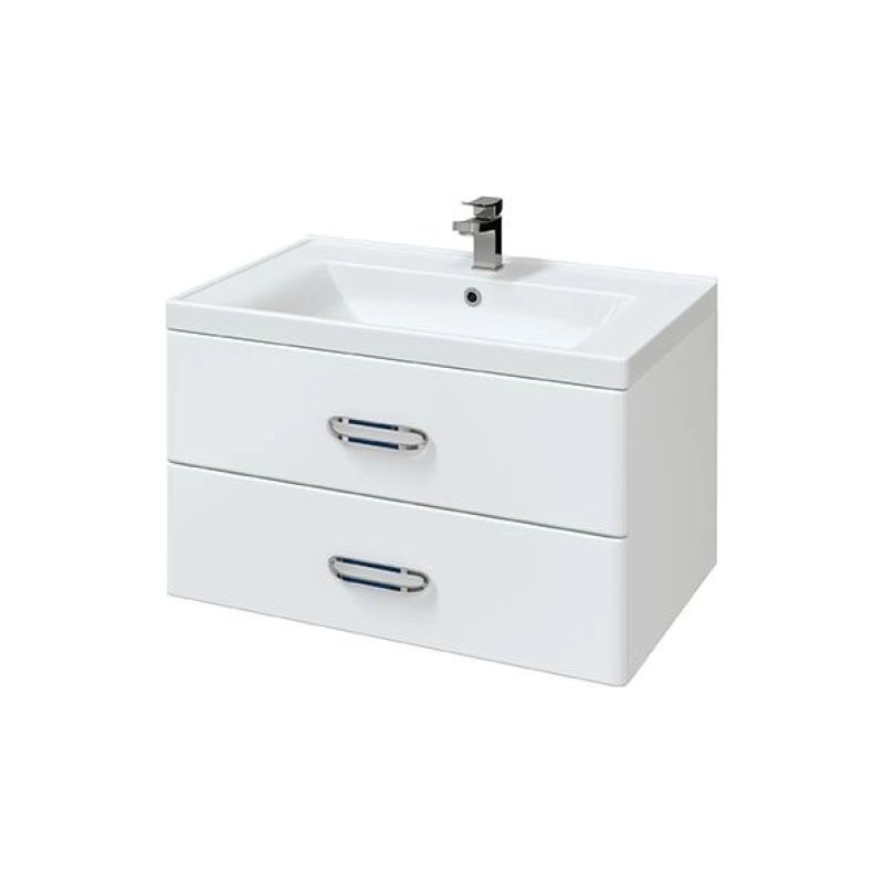 Тумба Fuji 80 80х50х50 см, подвесная, с раковиной Deep 80, белый, УТ000043815