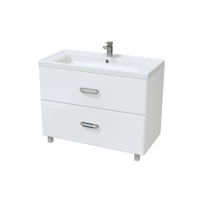 Тумба Fuji 80/2 80х70х50 см, напольная, с доводчиком, с раковиной Deep 80, белый, УТ000055592