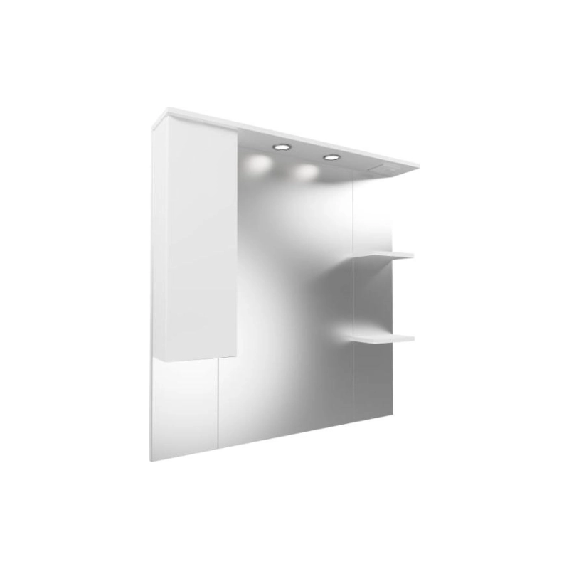 Зеркало-шкаф Next 100,1000х1000 (ШВ) выкл. на корпусе, светодиод.подсветка, левый, УТ000020363