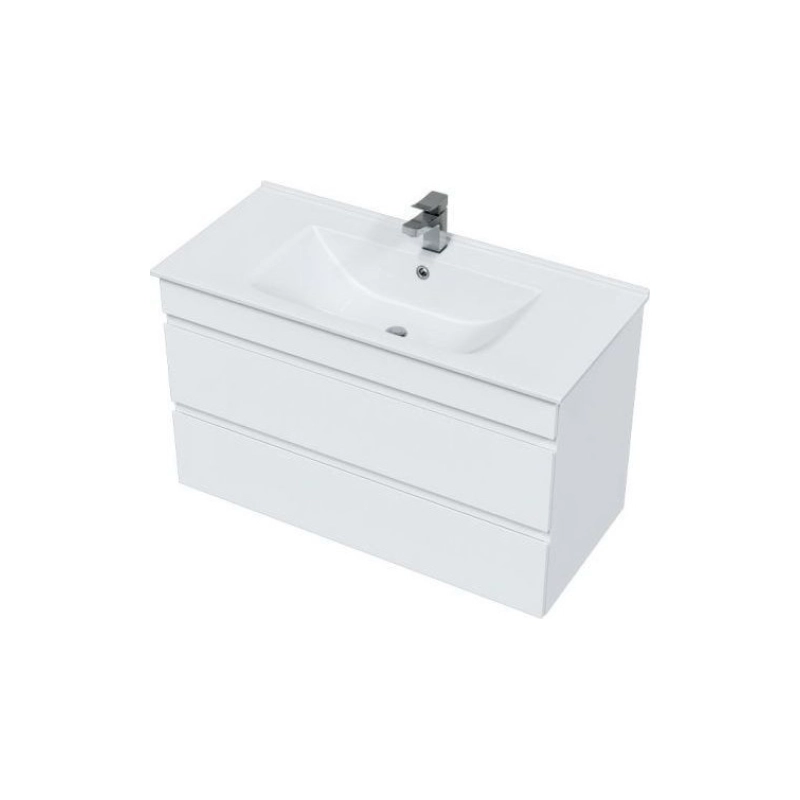 Тумба NEXT 100/2 100х60х47 см, подвесная, с раковиной More 100, белый, УТ000057249