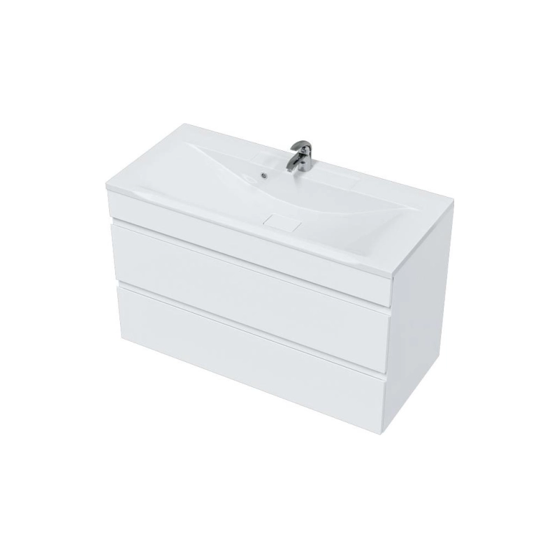 Тумба NEXT 100/2 100х60х47 см, подвесная, с раковиной Premier 100, белый, УТ000054564