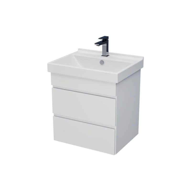 Тумба Next 50/2 50х50х38 см, подвесная, с раковиной Fest 50, белый, УТ000098476