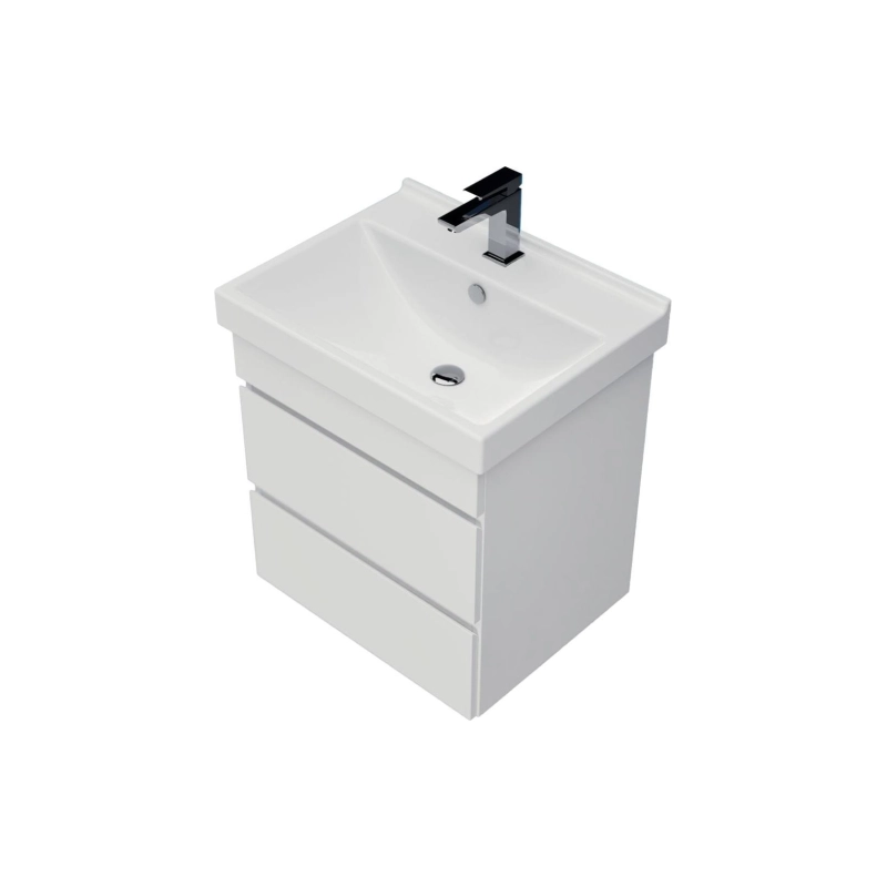 Тумба Next 50/2 50х50х38 см, подвесная, с раковиной Fest 50, белый, УТ000098476
