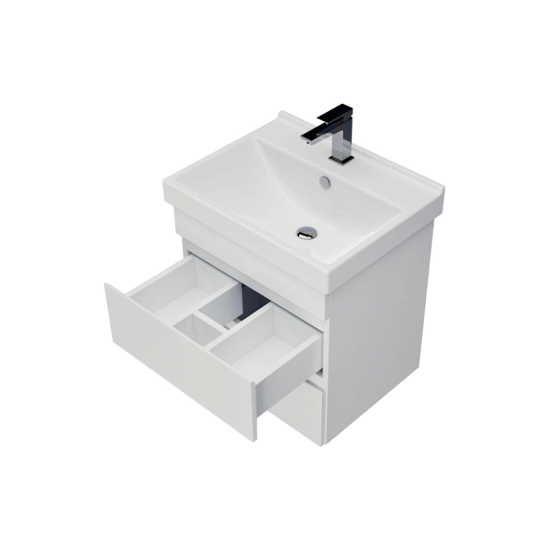Тумба Next 50/2 50х50х38 см, подвесная, с раковиной Fest 50, белый, УТ000098476