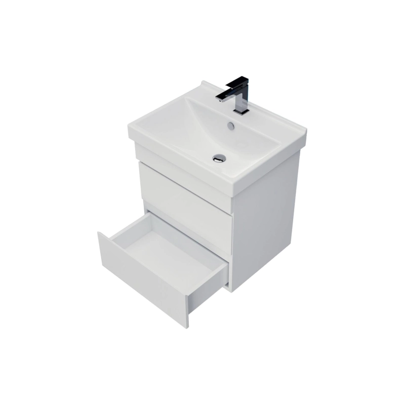 Тумба Next 50/2 50х50х38 см, подвесная, с раковиной Fest 50, белый, УТ000098476