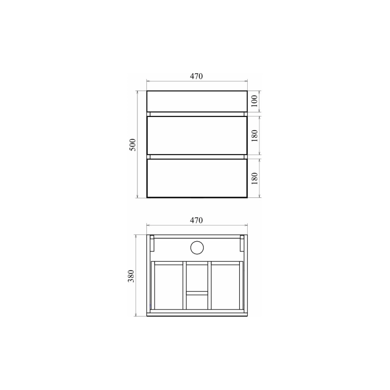 Тумба Next 50/2 50х50х38 см, подвесная, с раковиной Fest 50, белый, УТ000098476
