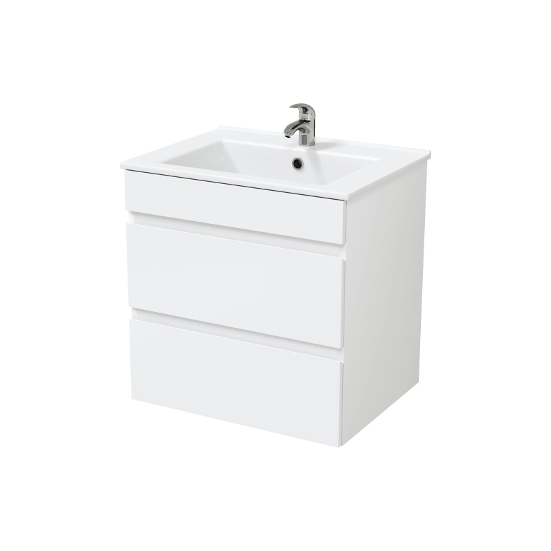 Тумба Next 60/2 60х60х45 см, подвесная, с раковиной Next 60, белый, УТ000054598