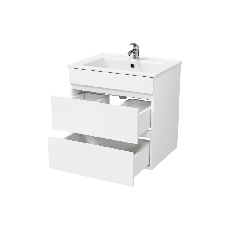 Тумба Next 60/2 60х60х45 см, подвесная, с раковиной Next 60, белый, УТ000054598