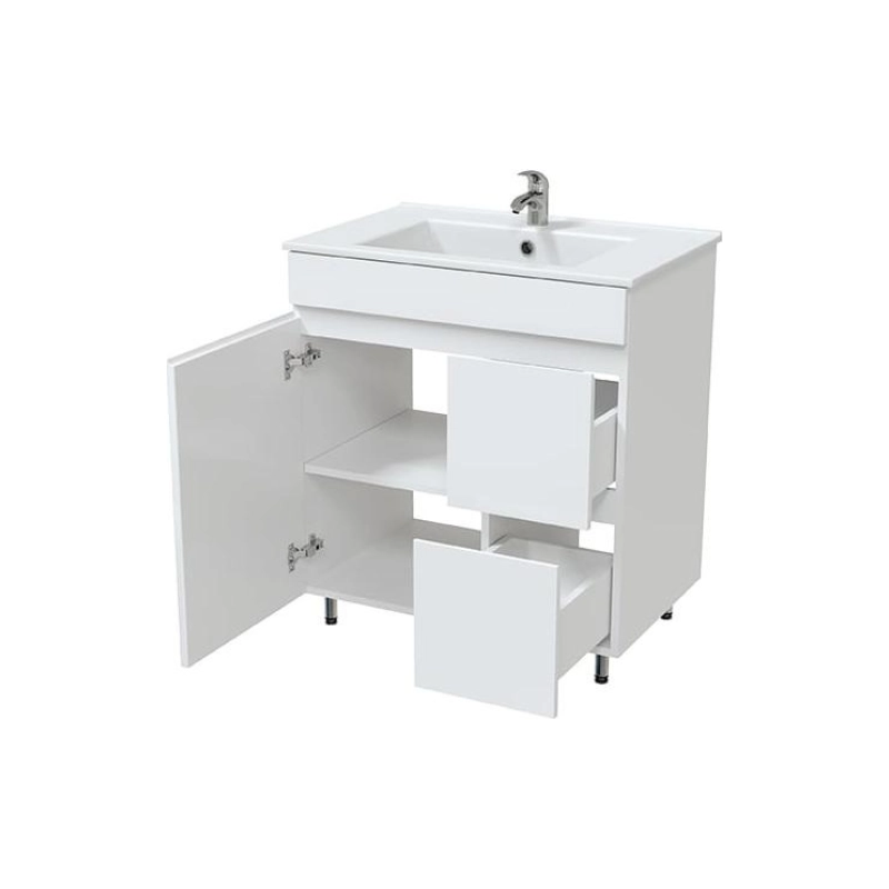 Тумба Next 70 70х70х45 см, напольная, с раковиной Next 70, белый, УТ000053556