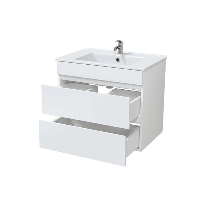 Тумба Next 70/2 70х60х45 см, подвесная, с раковиной Next 70, белый, УТ000053557