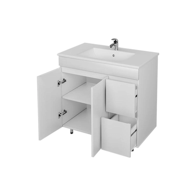 Тумба Next 80 80х70х44 см, напольная, с раковиной Е 80, белый, УТ000020185