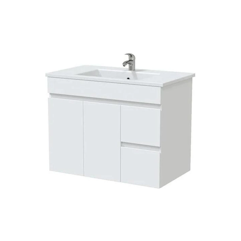 Тумба Next 80/1 80х60х44 см, подвесная, с раковиной Premier 80, белый, УТ000020467