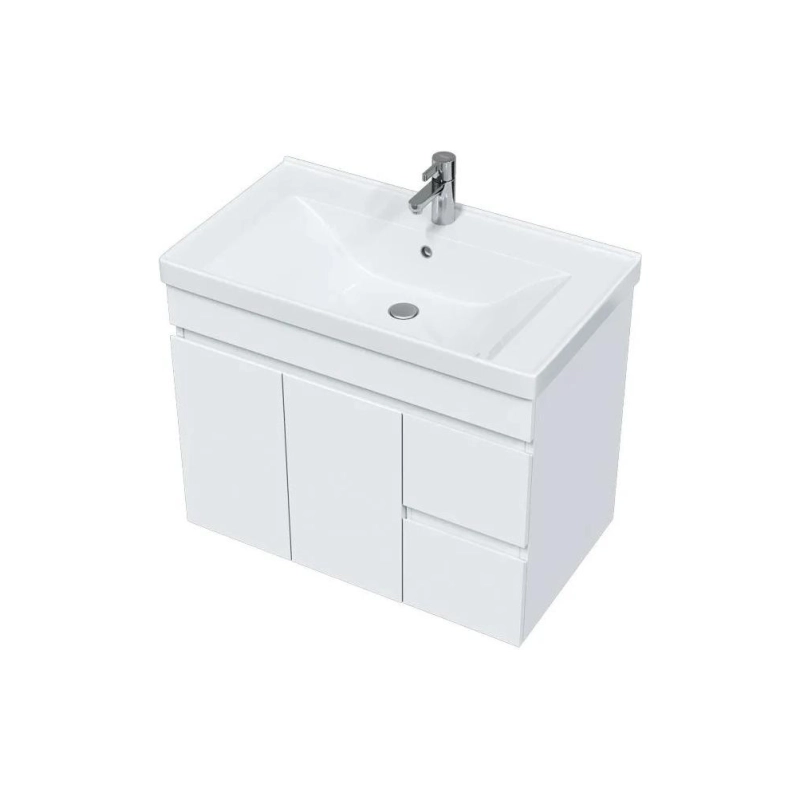 Тумба Next 80/1 80х60х44 см, подвесная, с раковиной Premier 80, белый, УТ000020467