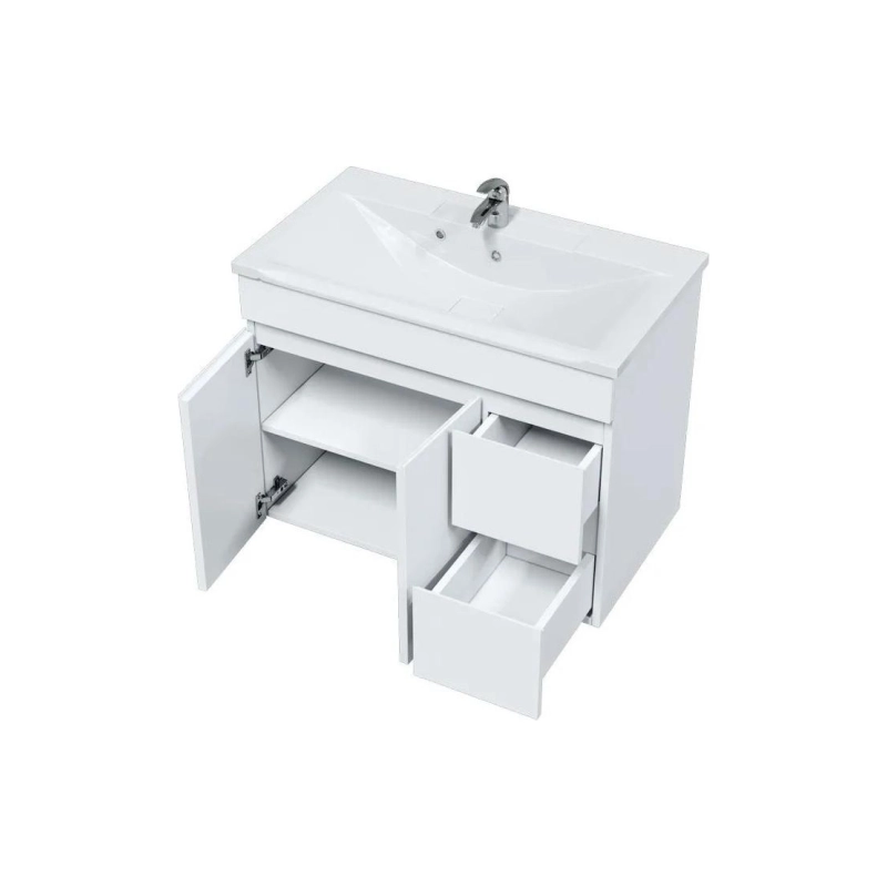 Тумба Next 80/1 80х60х44 см, подвесная, с раковиной Premier 80, белый, УТ000020467