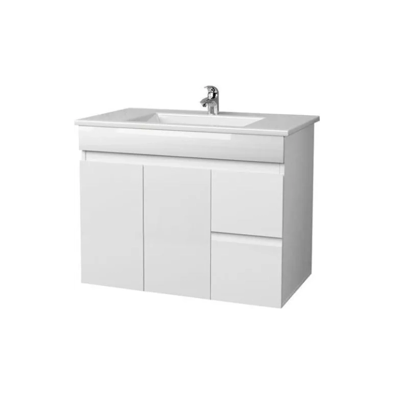 Тумба Next 80/1 80х60х44 см, подвесная, с раковиной More 80, белый, УТ000086065