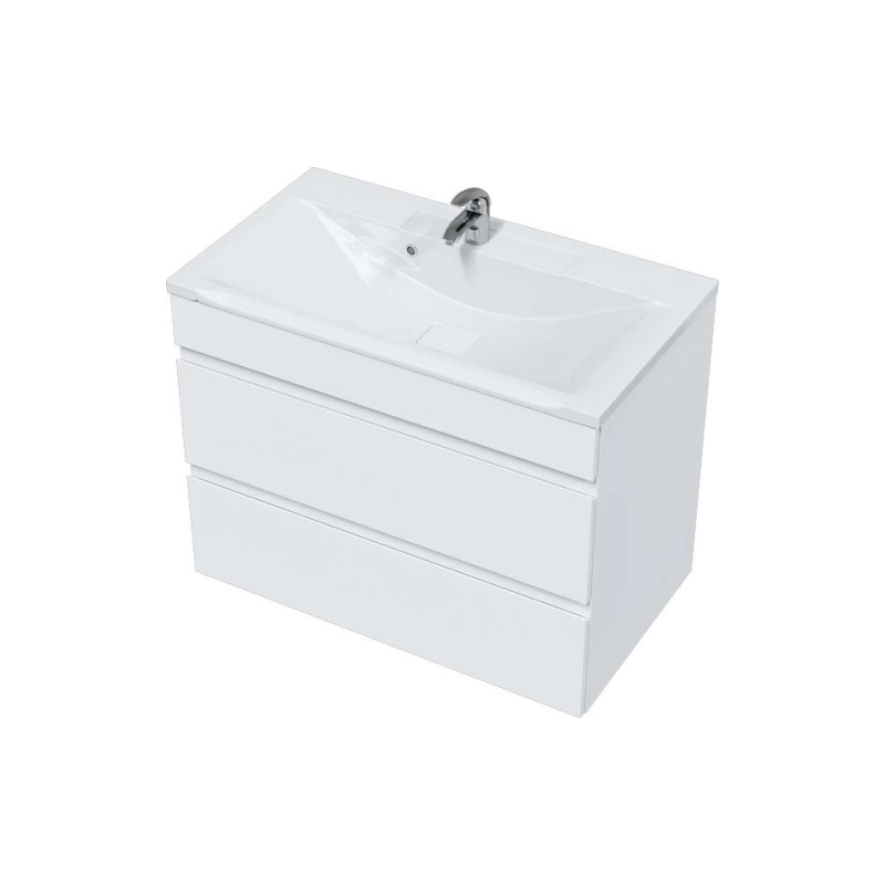 Тумба Next 80/2 80х60х44 см, подвесная, с раковиной Next 80, белый, УТ000053893