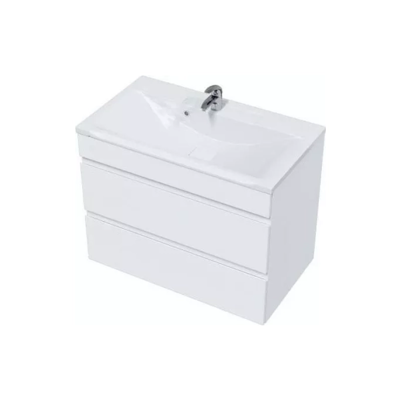 Тумба Next 80/2 80х60х44 см, подвесная, с раковиной Premier 80, белый, УТ000057260
